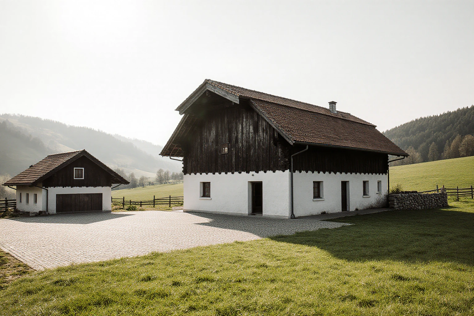 Hofstelle mit einem Ökonomiegebäude